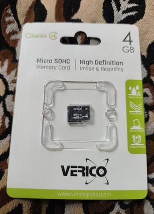Verico micro sd 4gb class4.,нова.