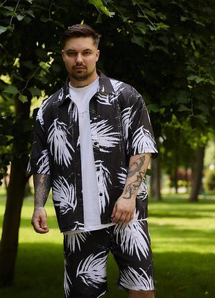 Шорти сорочка (пальма принт)