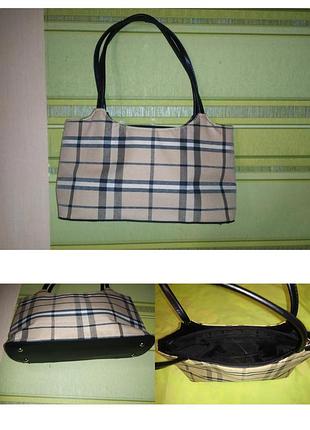 Элегантная сумка на плечо в классическую клетку (стиль burberry nova check)
