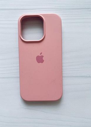 Чохол чехол на телефон айфон iphone 14 pro про рожевий