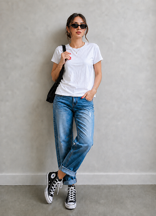 Джинсы бойфренд "рваные"👖