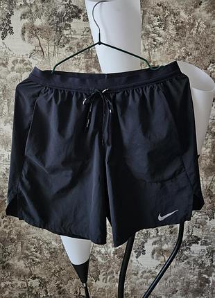 Мужские спортивные, беговые шорты nike flex stride, черные шорты найк