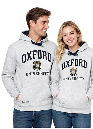 Теплая кофта толстовка, с начесом и капюшоном, унисекс от oxford university. s