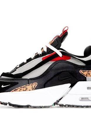 Чорні кросівки унісекс nike air max furyosa black leopard х ейр макс 39