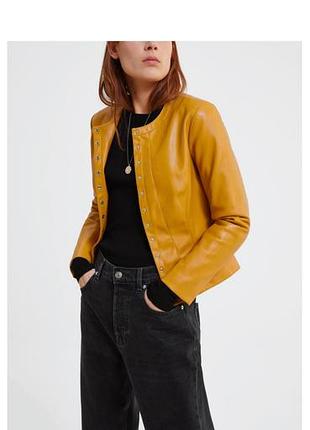 Куртка zara шкіряна косуха жакет