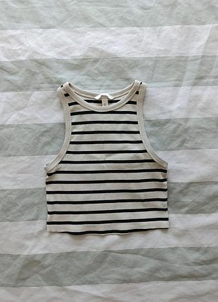 Кроп топ у полосочку h&amp;m, s