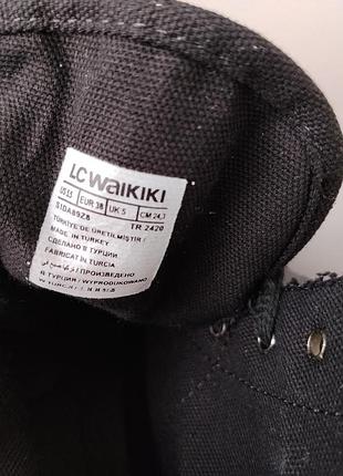 Кеды высокие lc waikiki, р.38, длина стельки 24 см, 3