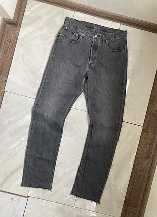 Жіночі джинси faded black  levis 501  original fit boyfriend