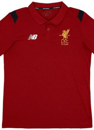 New balance liverpool 2017-18 pre-match polo shirt vintage 125 anniversary