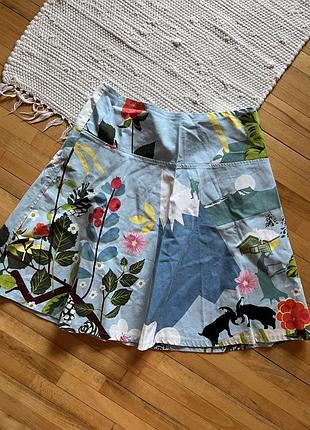 Спідниця arabeske handmade in germany з авторським принтом. легка тканина, а-силует, яскравий дизайн, стан відмінний.