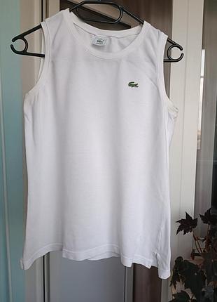Біла бавовняна майка lacoste р.40