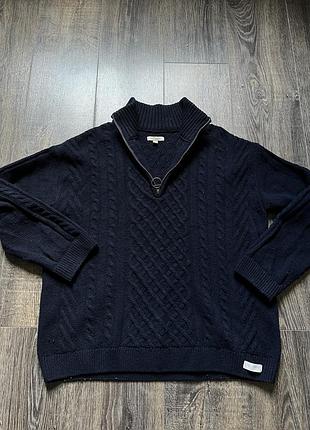 В’язаний светр barbour garrick knit wool