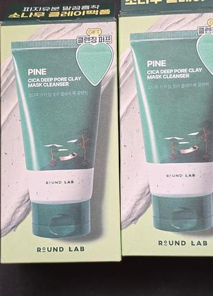 Round lab pine cica deep pore clay mask cleanser – глиняна маска-пінка для вмивання з екстрактом голок сосни 150 мл