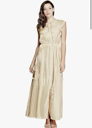 Довге золотисте плаття guess