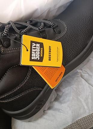 Ботинки рабочие кожаные с металическим подноском safety jogger bestboy s3 src, кожаные, металлический подносок