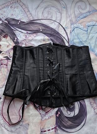 Корсет готека гранж y2k opium sk8 grunge vintage корсет на завязках готический альт няшка нефор gothic