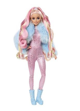 Mattel шарнирная кукла barbie extra fly зимняя красотка