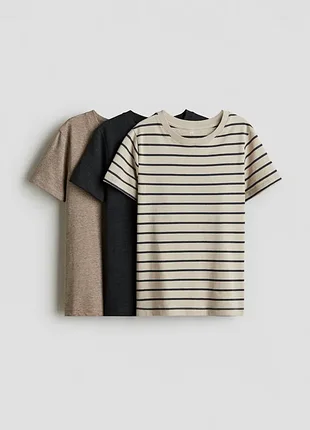 Набор футболок h&amp;m для мальчика 158-164, 170 базовые, упаковка из 3-х шт.