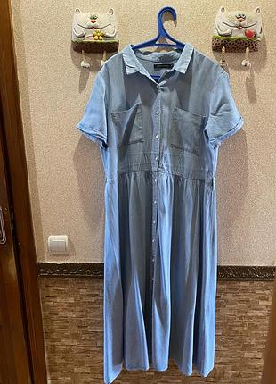 Джинсова сукня-халат міді monoprix femme, розмір 44