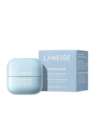 Зволожуючий гіалуроновий крем для обличчя laneige water bank blue hyaluronic cream moisturizer 20 ml