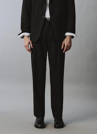 Брюки zara тектурные 19835 black