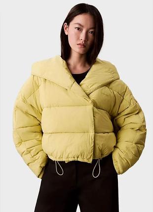 Calvin klein жіноча жовта куртка blanket jacket оригінал/ куртка кельвін кляїн
