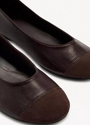 Кожаные балетки zara