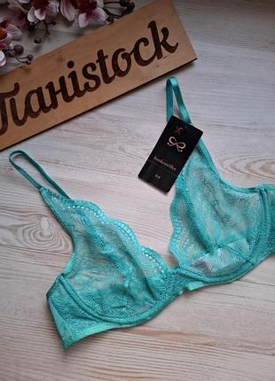 Кружевной бюст hunkemoller isabelle sea blue 80c