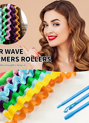 Бигуди magic curler "волна" длина 25 см, набор 12 шт.