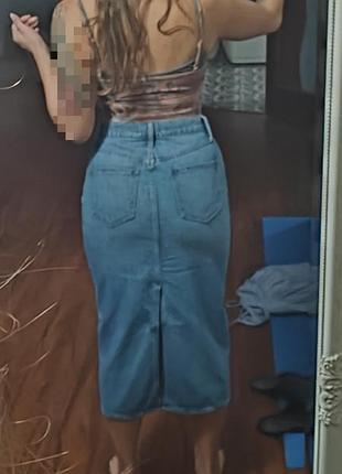 Спідниця міді джинсова 🩵 27 р. юбка jeans