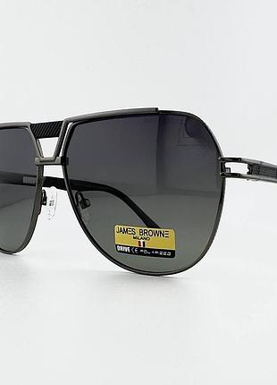 Чоловічі сонцезахисні окуляри авіатори james browne jb1072d b-gun-y4 polarized з поляризацією і флексами