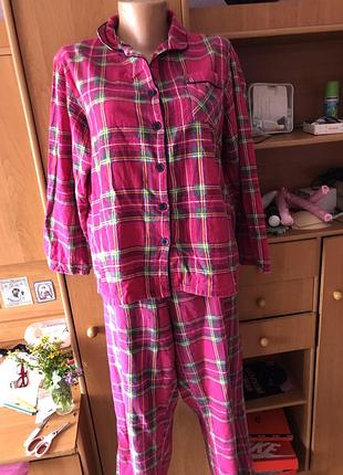 Пижама, байка, 100% коттон, размер l-xl. peacocks. стан нового