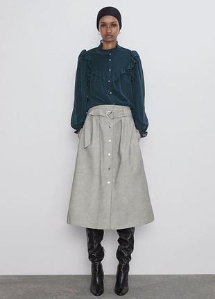 Спідниця з еко шкіри zara