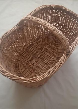 Кошик плетений з лози великий 60х36 см
