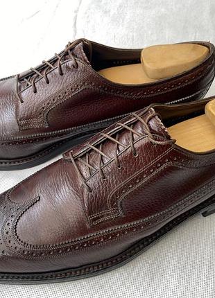 Кожаные броги американского бренда florsheim,made in usa,идеальное состояние