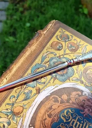 Антикварный серебряный крючок для кодлера викторианской эпохи.