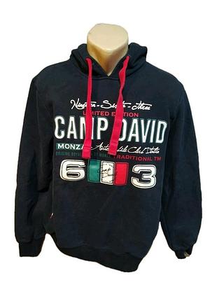 Мужское худи camp david monza limited edition, синяя спорт кофта толстовка размер l
