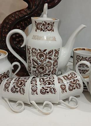 Кавовий сервіз синельниківський порцеляновий завод вінтажний