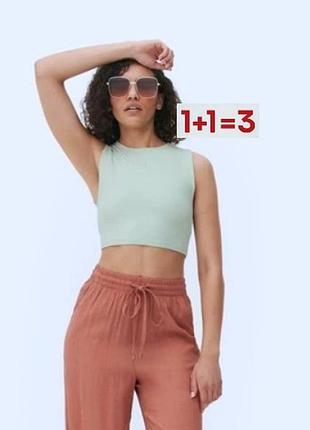 1+1=3 🎁 вкорочений трикотажний топ в рубчик від primark