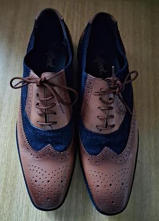 Туфли броги верх натуральная кожа schuh