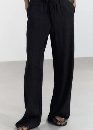 Чорні штани жаті zara,
