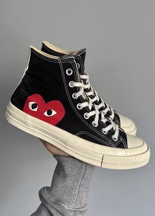 Converse x comme des garçons play chuck taylor high top кеди з сердечком eu 40
