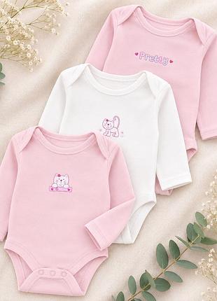 Боді з довгим рукавом m&s 0-1міс, 56см