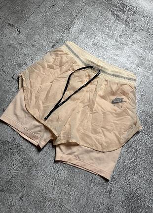 Жіночі бігові шорти nike air 2-в-1