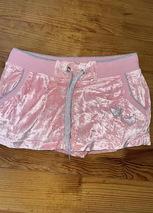 Велюрові рожеві шорти y2k juicy couture стиль xxs xs