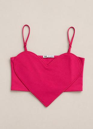 Яскравий топ zara у формі серця 💖