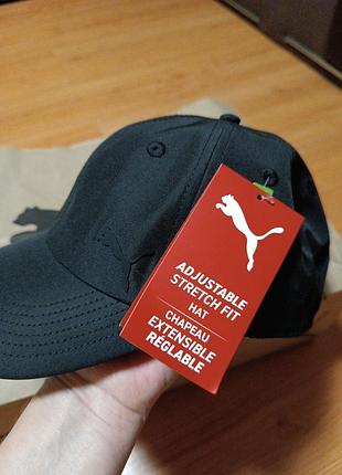 Кепка puma чорна 100% поліестер upf 40  sun protection на липучці оригінал