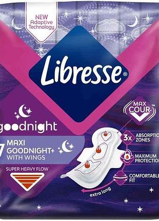 Прокладки гигиенические ночные 4к. 7шт maxi goodnight тм libresse