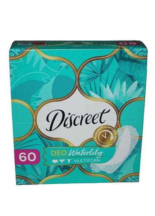 Ежедневные гигиенические прокладки discreet deo water lily 60 шт