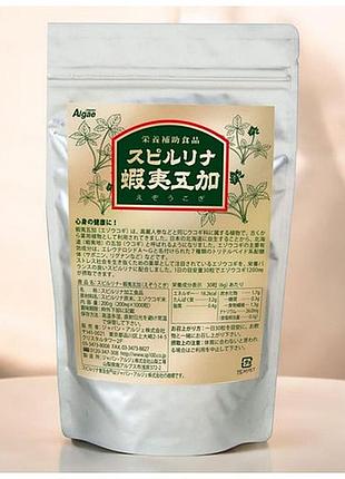 Спирулина с женьшенем spirulina + eleutherococcus ginseng algae, япония